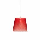 Lampa tillverkad av polykarbonat suspension med dekorum, diam.30cm, Rania Viadurini