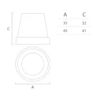 Hänglampa i vit polyeten Tillverkad i Italien - Minervo Viadurini