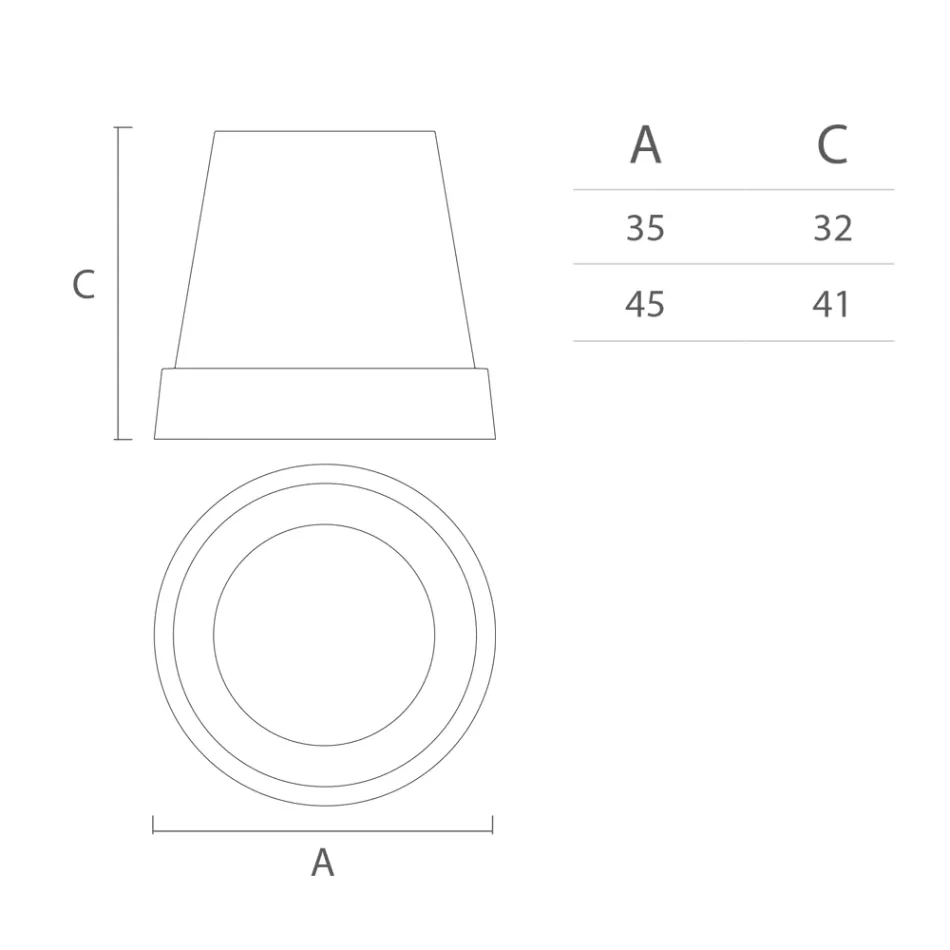 Hänglampa i vit polyeten Tillverkad i Italien - Minervo Viadurini