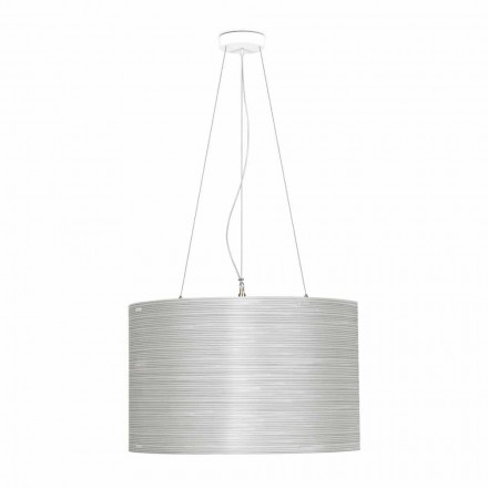 Lampa vit polypropen suspension diameter 60 cm Debby Viadurini