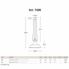 Koppar taklampa och antik mässing gjuteri Viadurini