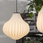 Hänglampa i vitt glas i filigrandesign spetsig - husvagn Viadurini