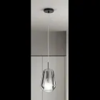 Pendellampa i glas och transparent tråd tillverkad i Italien - Trilly Viadurini