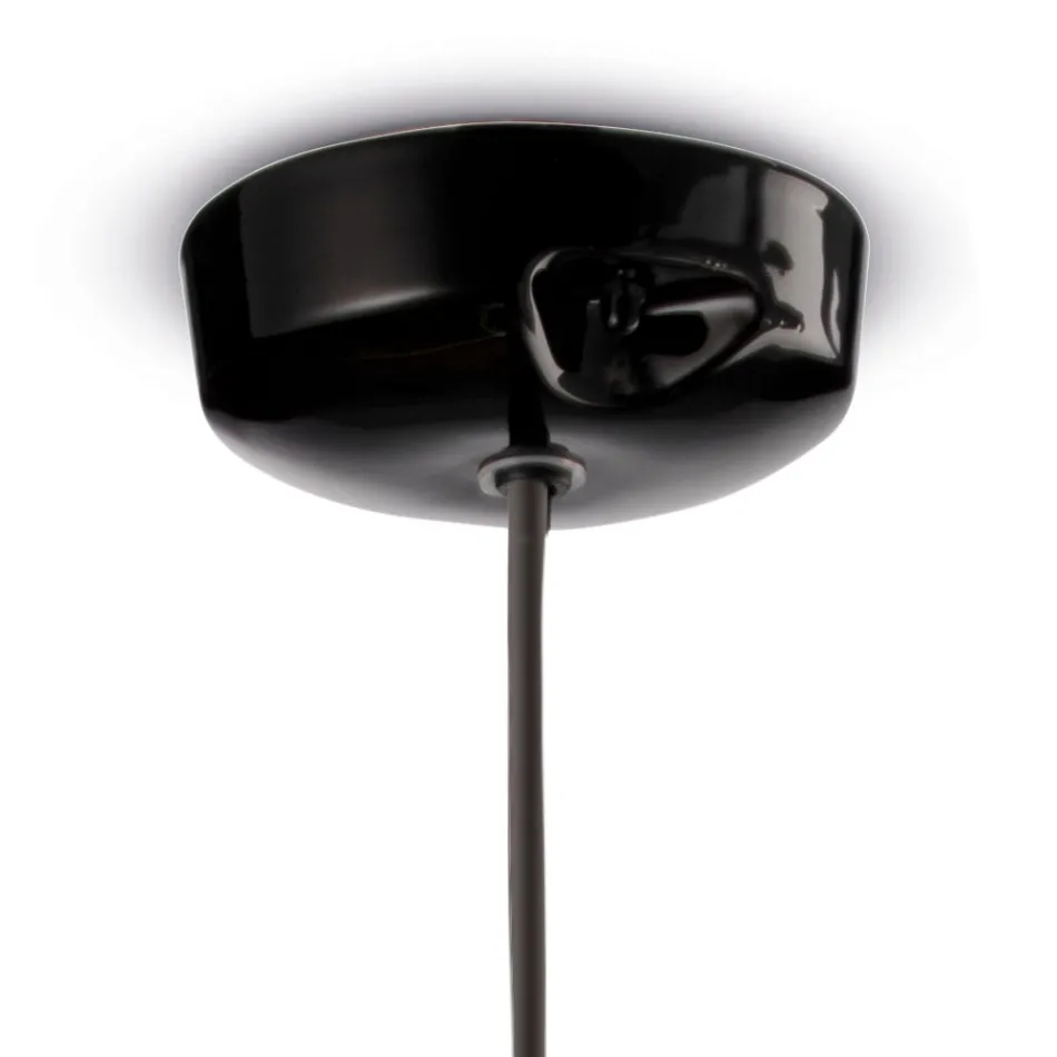 Pendellampa i glas i 2 olika ytbehandlingar tillverkad i Italien - Afoxe Viadurini