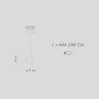 Pendellampa i glas i 2 olika ytbehandlingar tillverkad i Italien - Afoxe Viadurini