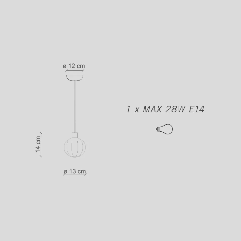 Pendellampa i glas i 2 olika ytbehandlingar tillverkad i Italien - Afoxe Viadurini