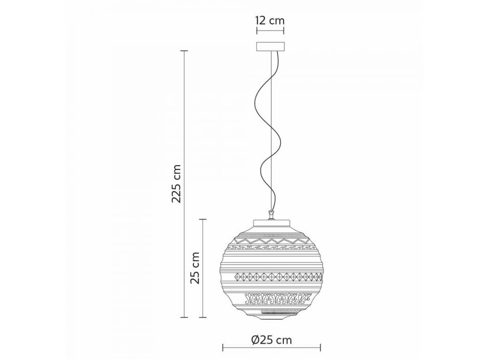 Upphängningslampa i vitt satenglas i 2 designstorlekar - Morse Viadurini