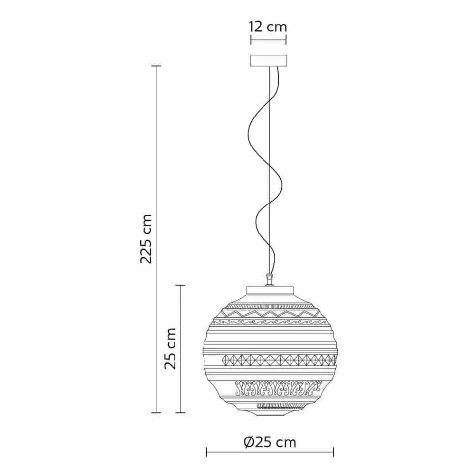 Upphängningslampa i vitt satenglas i 2 designstorlekar - Morse Viadurini