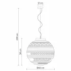 Upphängningslampa i vitt satenglas i 2 designstorlekar - Morse Viadurini