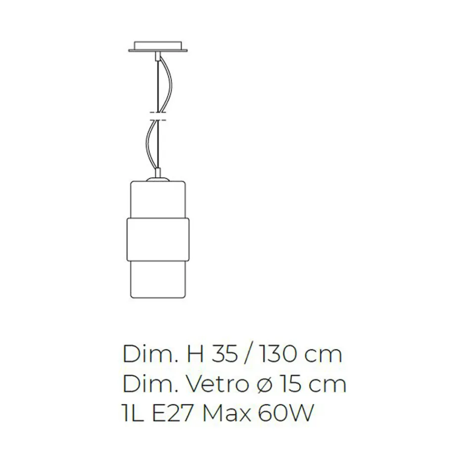 Hänglampa i handblåst glas i Venedig 15 cm - Satomi Viadurini