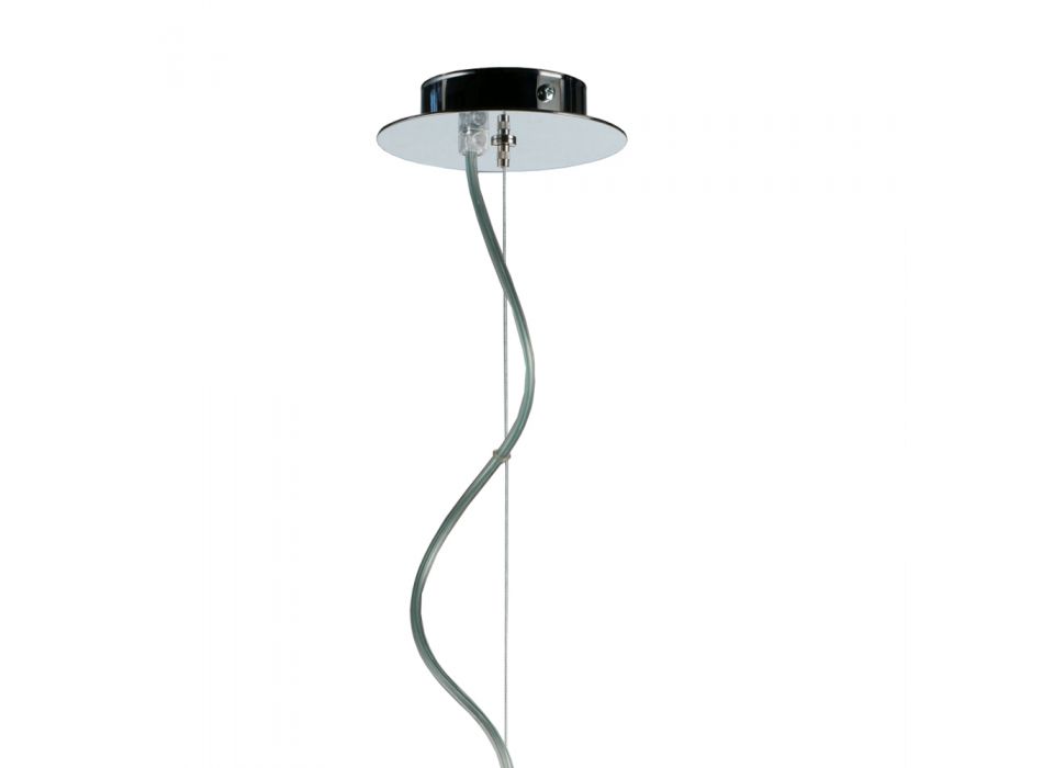 Handblåst glasupphängningslampa tillverkad i Venedig - bambu Viadurini