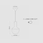 Pendellampa i målat glas Tillverkad i Italien - Selaron Viadurini