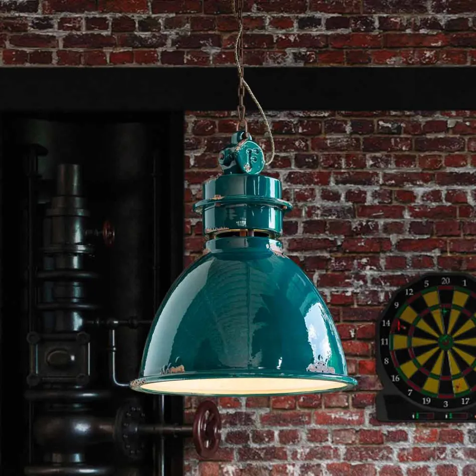 Lampa Industriell suspension handgjorda konstruktion Katie Viadurini