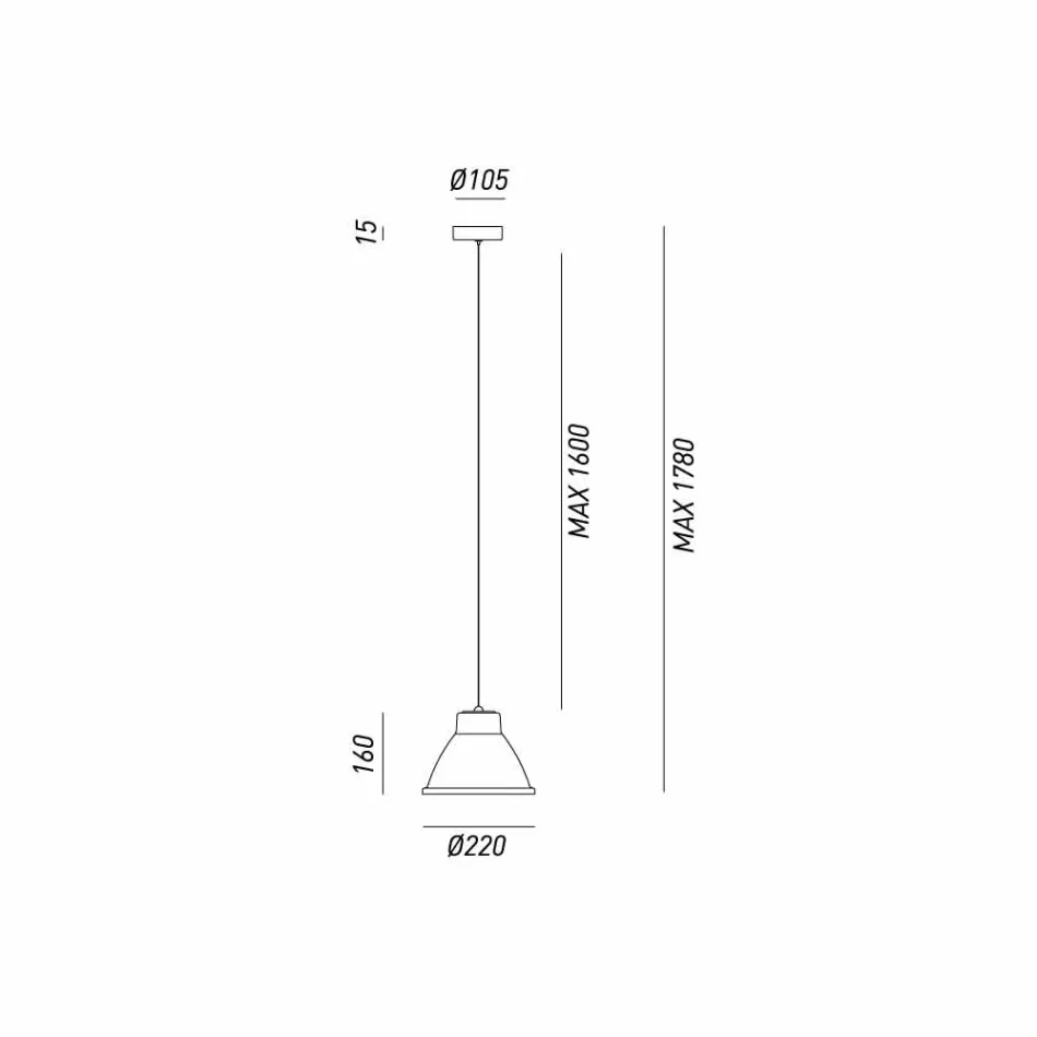 industriell taklampa Iron Loft Mini Il Fanale Viadurini