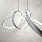 Led pendellampa i silvermetall, 2 storlekar Modern design - Lumino Viadurini