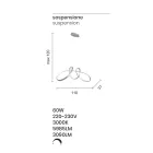 Led pendellampa i silvermetall, 2 storlekar Modern design - Lumino Viadurini