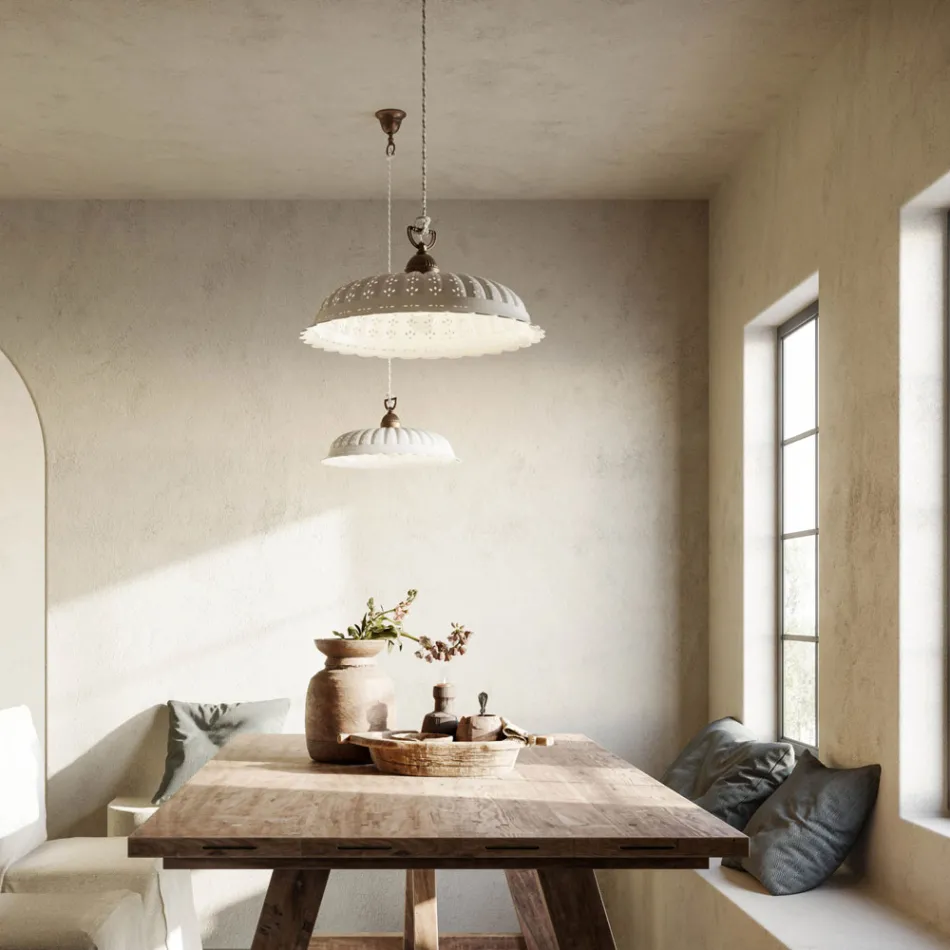 Liberty keramisk upphängningslampa Ø42 Anita Il Fanale Viadurini