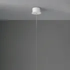 Modern hänglampa med LED-ljus i målad metall - lärk Viadurini