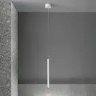 Modern hänglampa med LED-ljus i målad metall - lärk Viadurini