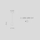 Modern taklampa i färgad keramik Tillverkad i Italien - Afoxe Viadurini