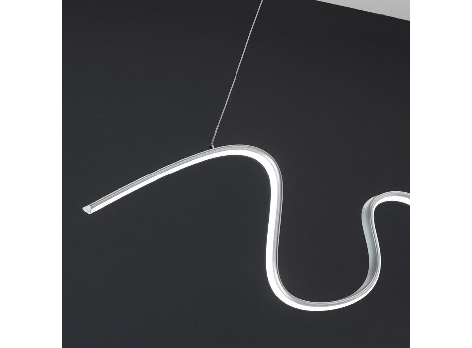 Modern Pendellampa i metall med LED-ljuskälla - Steven Viadurini