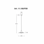 Samtida taklampa, Civetta Aldo Bernardi nätet Viadurini