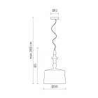 Upphängningslampskärm kort i vit glansig keramisk design - Cadabra Viadurini