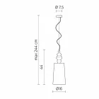 Upphängningslampskärm i blank vit keramisk design - Cadabra Viadurini