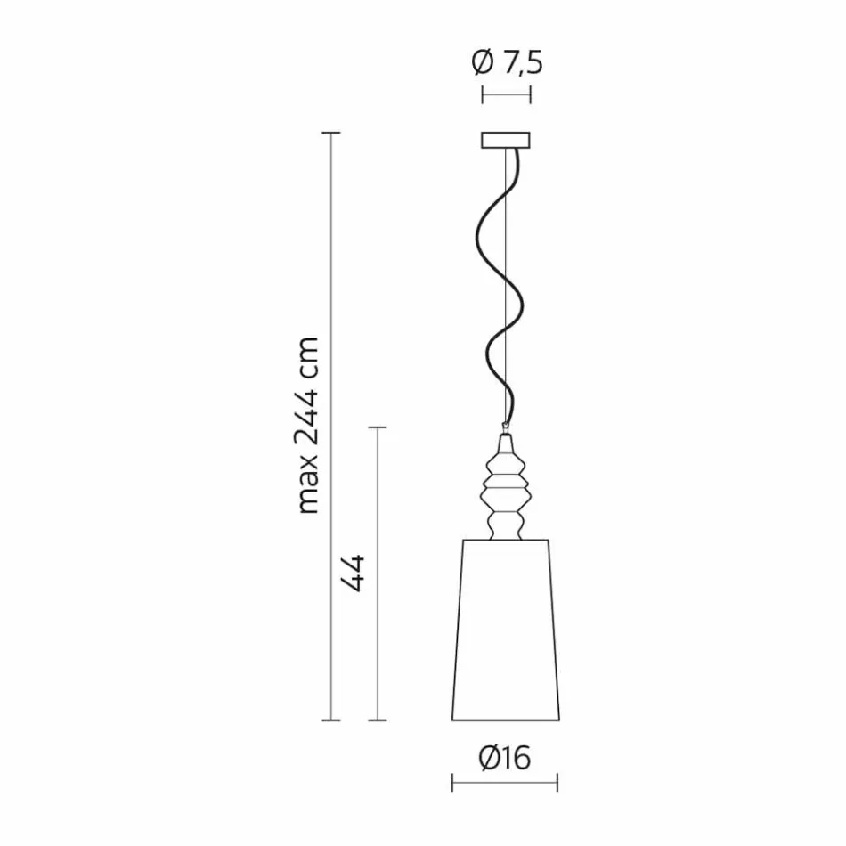 Upphängningslampskärm i blank vit keramisk design - Cadabra Viadurini