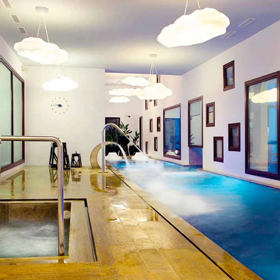 Plastupphängningslampa i molndesign - Nefos av Myyour Viadurini