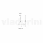 Utomhusfjädringslampa i aluminium tillverkad i Italien, Anusca Viadurini