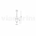 Utomhusfjädringslampa tillverkad av aluminium, tillverkad i Italien, Aquilina Viadurini