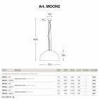 Lampa liten suspension i Moonlight Steel Viadurini