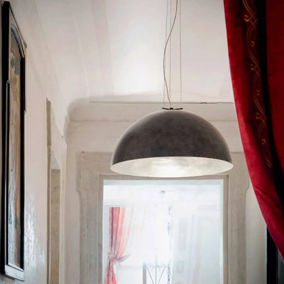 Lampa liten suspension i Moonlight Steel Viadurini