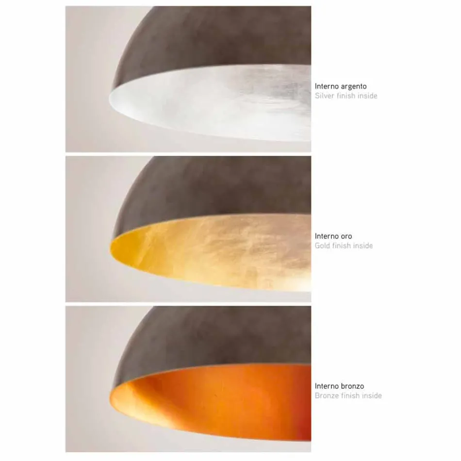 Lampa liten suspension i Moonlight Steel Viadurini