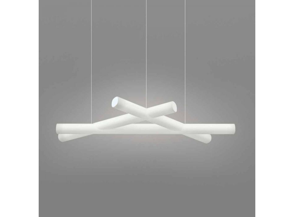 Polyeten hängande lampa Vit Slide Mesh tillverkad i Italien Viadurini