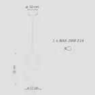 Hänglampa gjord av keramik och glas tillverkad i Italien - Capocabana Viadurini