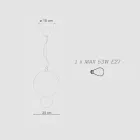 Rund keramisk upphängningslampa tillverkad i Italien - Bumbum Viadurini