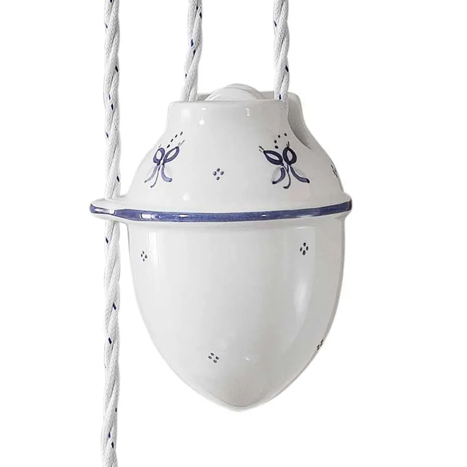 Ups och Down Hänglampa i dekorerad keramik 2 storlekar - Asti Viadurini