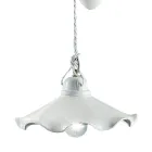 Ups and Down Suspension Lamp i vågig glansig keramik - Belluno Viadurini