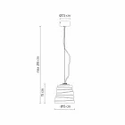 Vardagsrumsupphängningslampa i vitt satenglas 3 mått - mjukt Viadurini