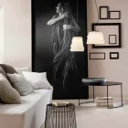 Vardagsrumsupphängningslampa i vitt satenglas 3 mått - mjukt Viadurini