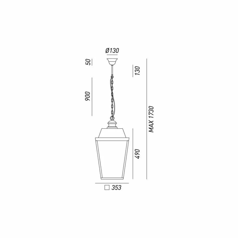 Industriell stil taklampa Quadro Il Fanale Viadurini