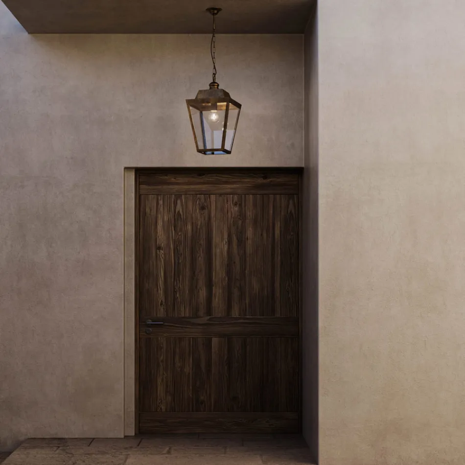 Pendellampa i industriell stil Quadro Il Fanale Viadurini