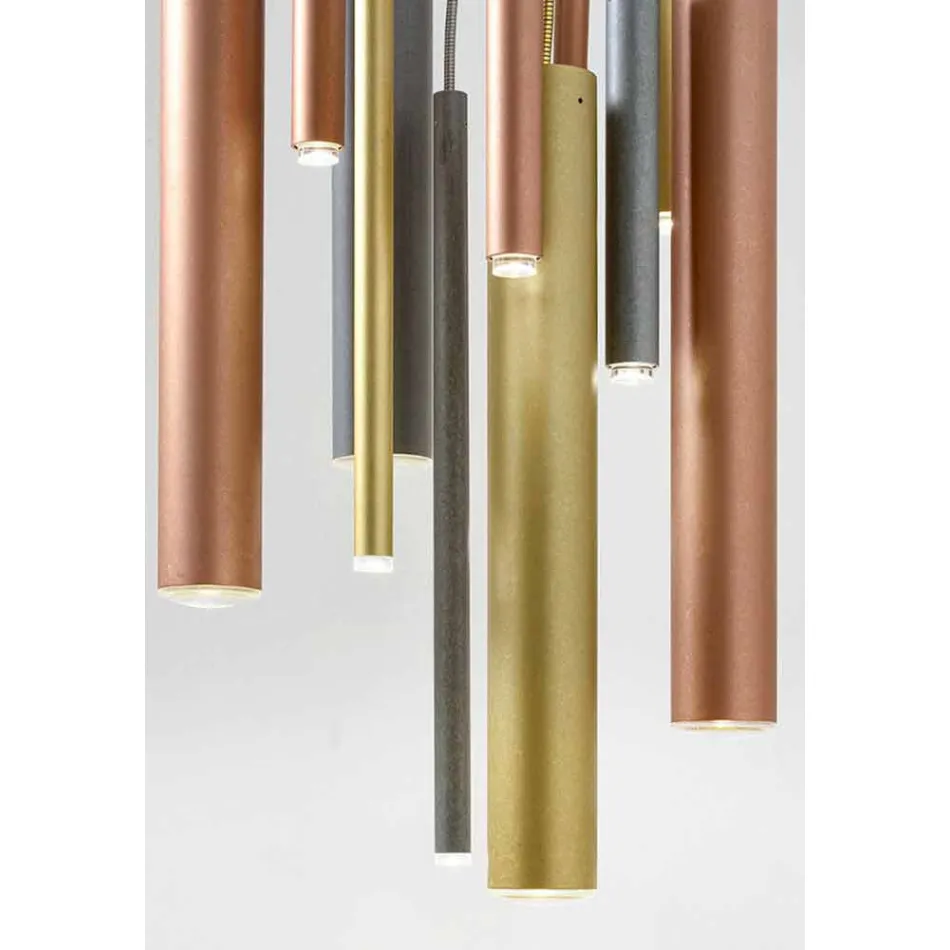 Modern rörformad fjädringslampa med flexibel kabel - Tubò Aldo Bernardi Viadurini