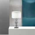 Klassisk bordslampa i italienskt hantverksglas och metall - Memore