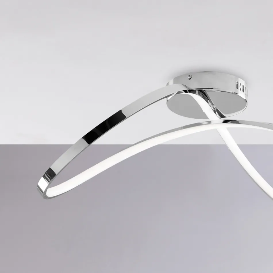 Handgjord lampa i glas och metall, perfekt för vardagsrum och sovrum – Apollo Viadurini