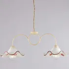 Handgjord lampa i glas och metall tillverkad i Italien för vardagsrum och sovrum - Merope Viadurini