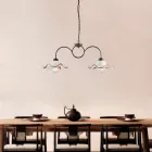 Handgjord lampa i glas och metall tillverkad i Italien för vardagsrum och sovrum - Merope Viadurini