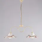 Handgjord lampa i glas och metall tillverkad i Italien för vardagsrum och sovrum - Merope Viadurini